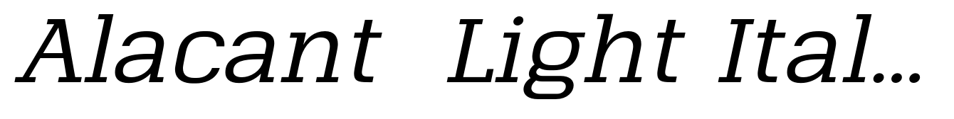 Alacant  Light Italic