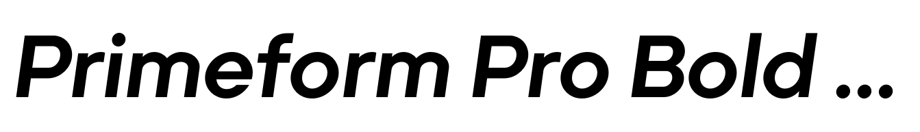 Primeform Pro Bold Italic