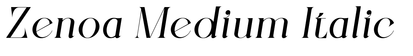 Zenoa Medium Italic