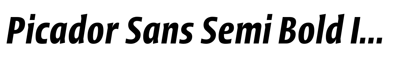 Picador Sans Semi Bold Italic