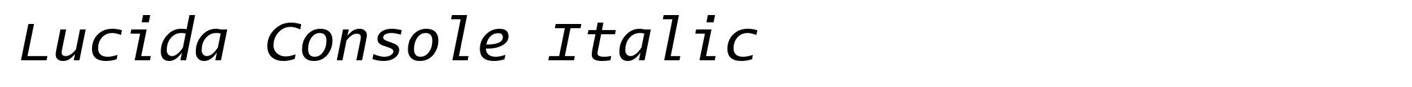 Lucida Console Italic image