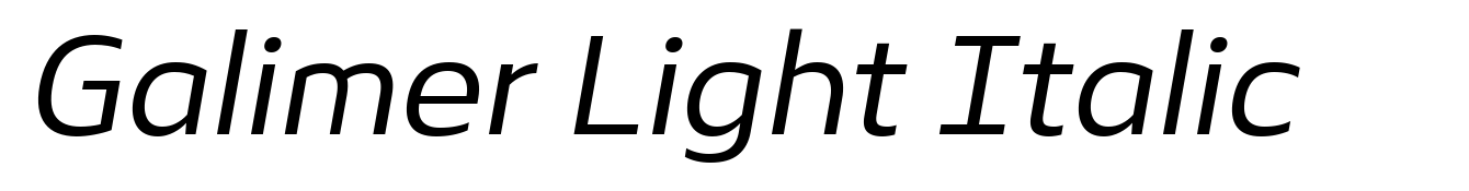 Galimer Light Italic