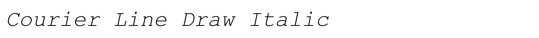 Courier Line Draw Italic image