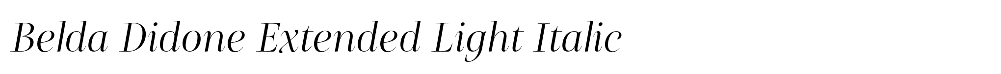 Belda Didone Extended Light Italic image