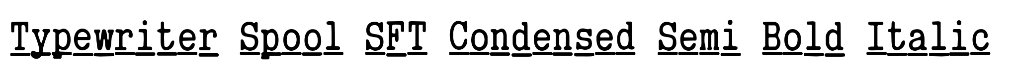Typewriter Spool SFT Condensed Semi Bold Italic image