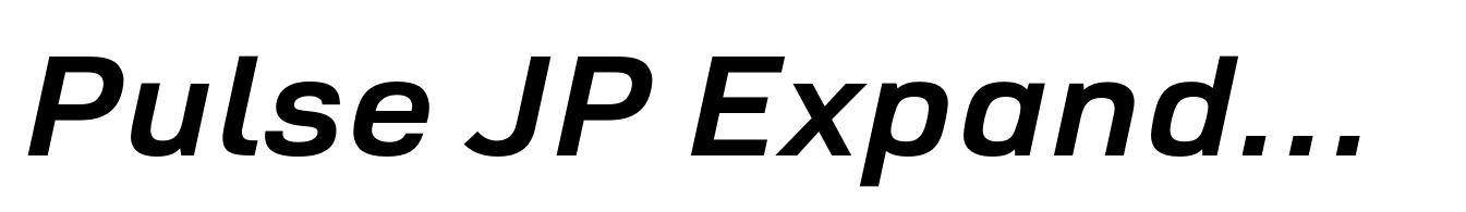 Pulse JP Expanded Bold Italic