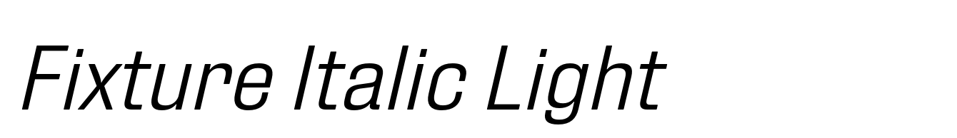 Fixture Italic Light