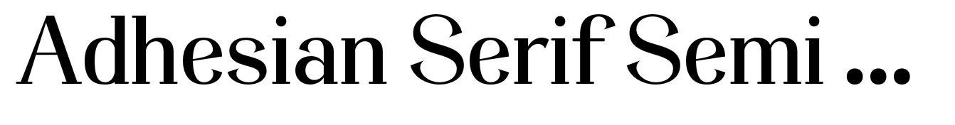 Adhesian Serif Semi Bold