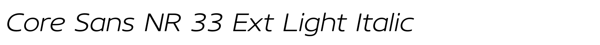 Core Sans NR 33 Ext Light Italic image
