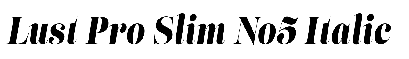 Lust Pro Slim No5 Italic