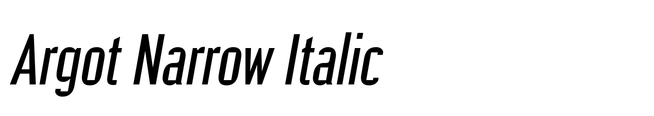 Argot Narrow Italic
