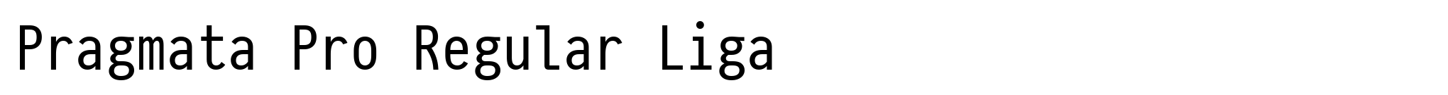 Pragmata Pro Regular Liga image