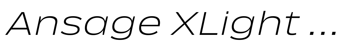 Ansage XLight XP Italic