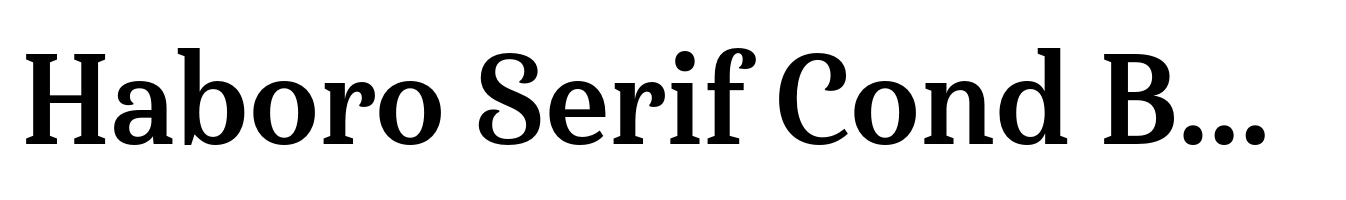 Haboro Serif Cond Bold