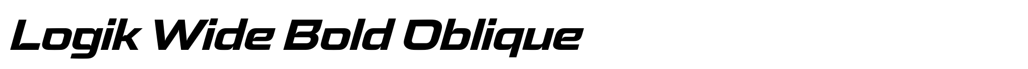 Logik Wide Bold Oblique image