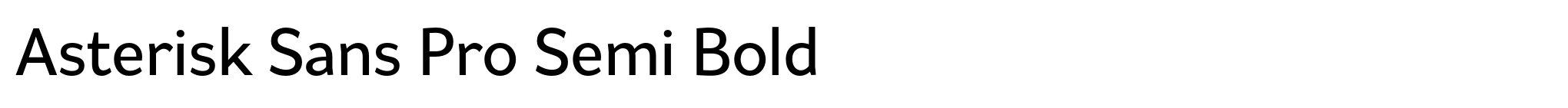 Asterisk Sans Pro Semi Bold image