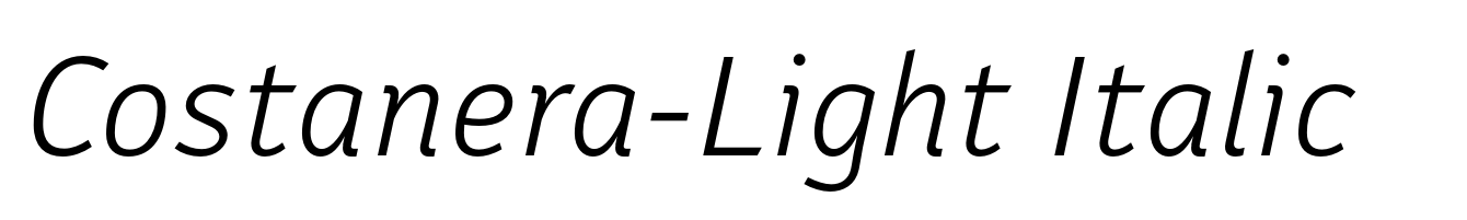 Costanera-Light Italic