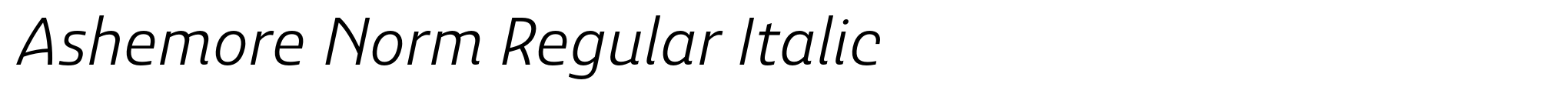 Ashemore Norm Regular Italic image