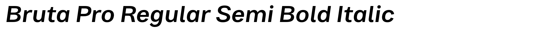 Bruta Pro Regular Semi Bold Italic image
