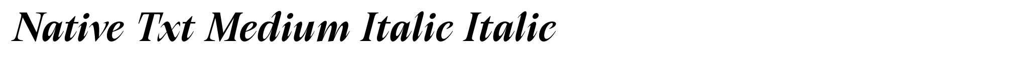 Native Txt Medium Italic Italic image