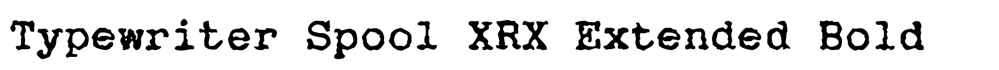 Typewriter Spool XRX Extended Bold image
