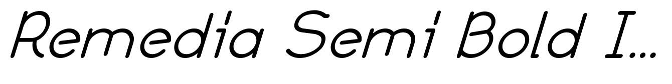 Remedia Semi Bold Italic