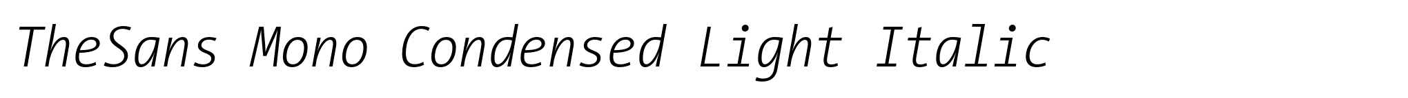 TheSans Mono Condensed Light Italic image