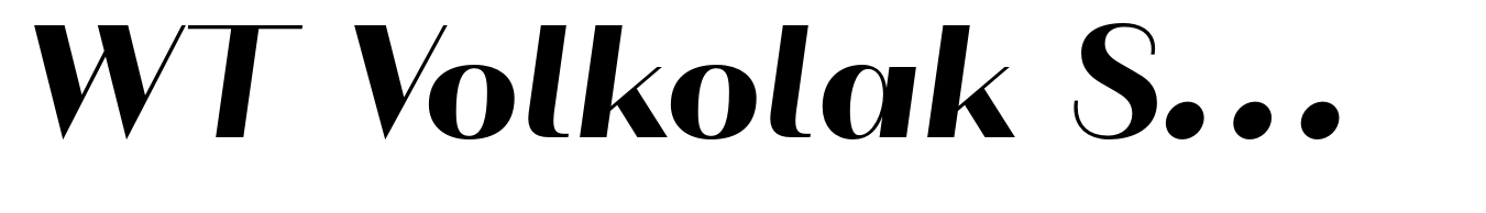 WT Volkolak Sans Poster Black Italic