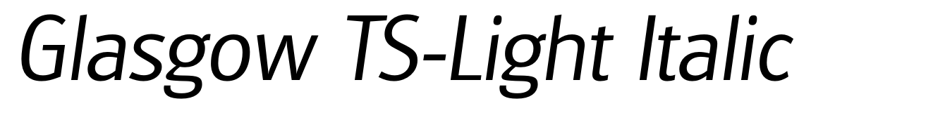 Glasgow TS-Light Italic
