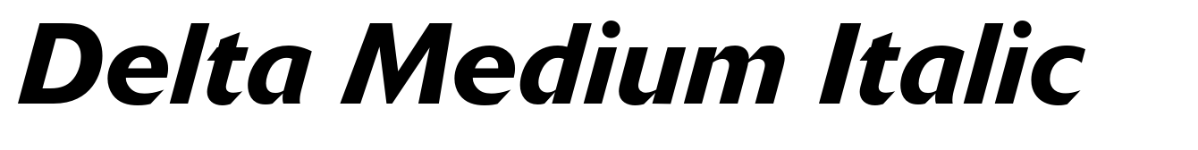 Delta Medium Italic