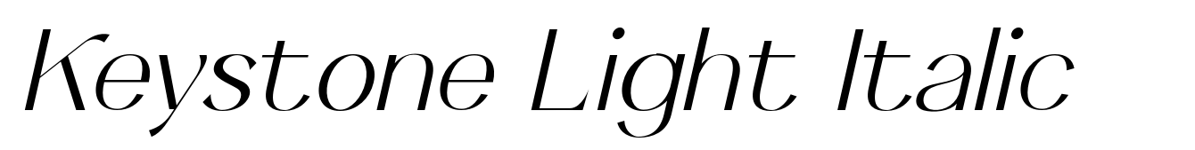 Keystone Light Italic
