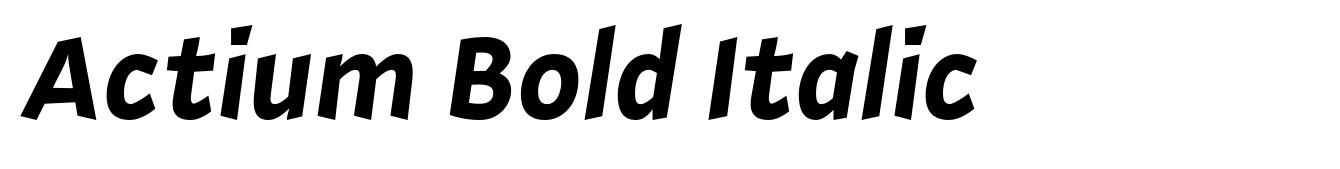 Actium Bold Italic