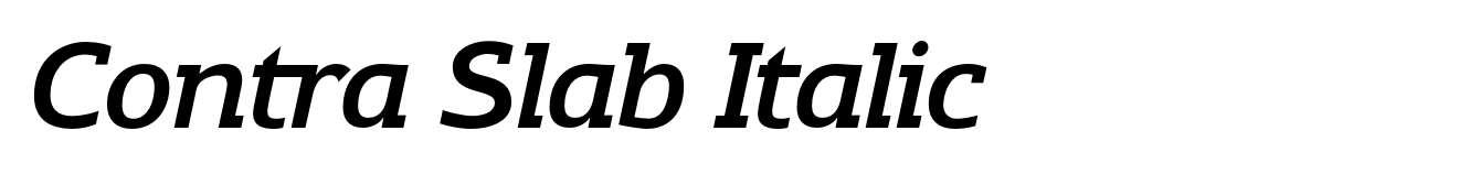 Contra Slab Italic