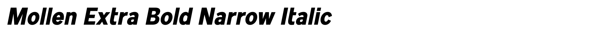 Mollen Extra Bold Narrow Italic image
