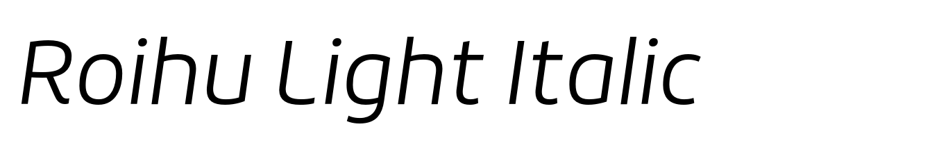 Roihu Light Italic