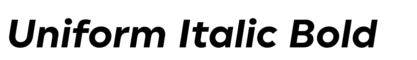 Uniform Italic Bold