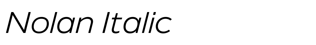 Nolan Italic