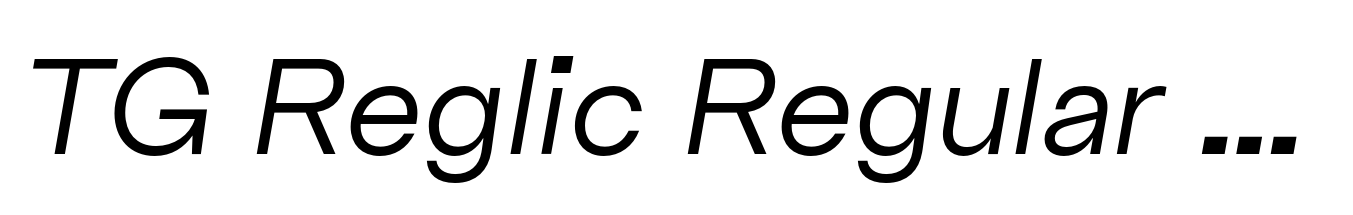 TG Reglic Regular Italic