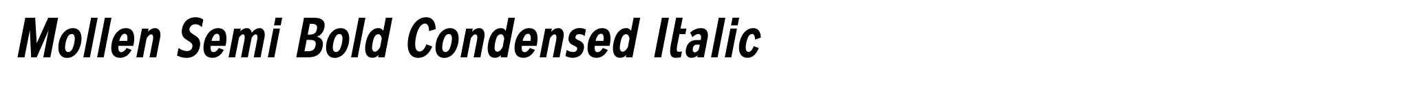 Mollen Semi Bold Condensed Italic image