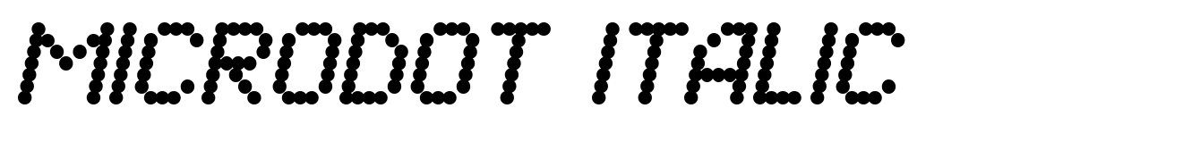 Microdot Italic