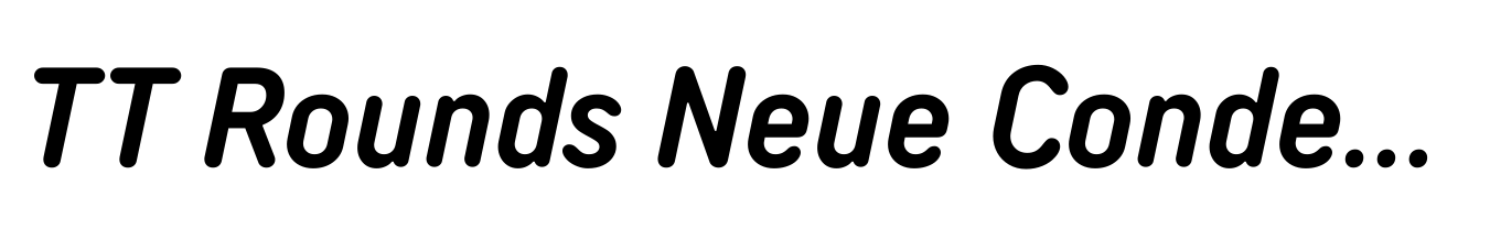 TT Rounds Neue Condensed DemiBold Italic