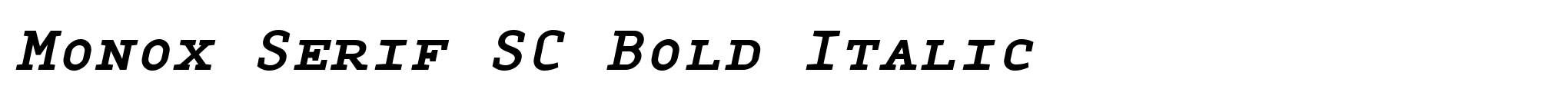 Monox Serif SC Bold Italic image