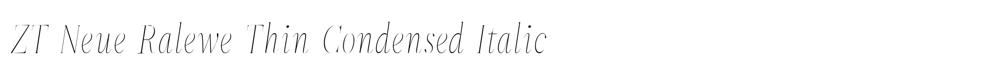 ZT Neue Ralewe Thin Condensed Italic image