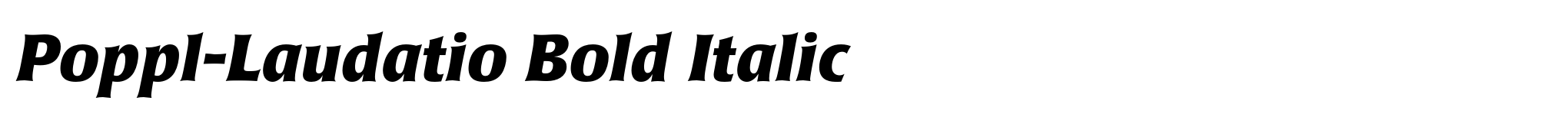 Poppl-Laudatio Bold Italic image