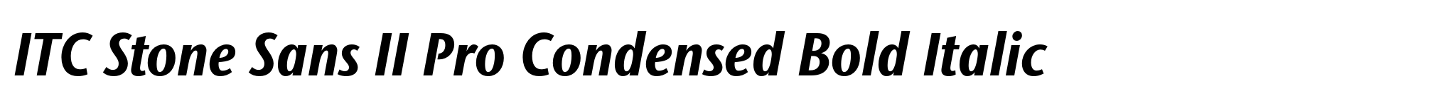 ITC Stone Sans II Pro Condensed Bold Italic image