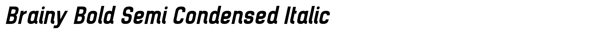 Brainy Bold Semi Condensed Italic image