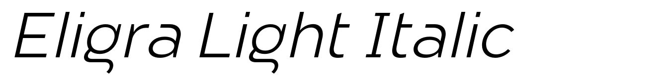 Eligra Light Italic