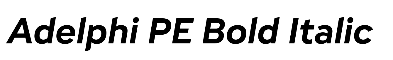 Adelphi PE Bold Italic