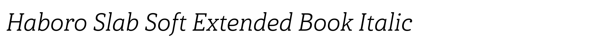 Haboro Slab Soft Extended Book Italic image