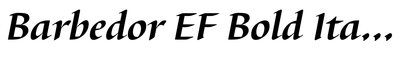 Barbedor EF Bold Italic